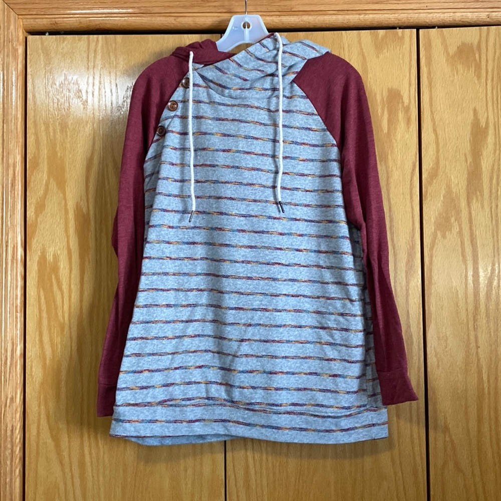 Women’s large double hood sweatshirt
